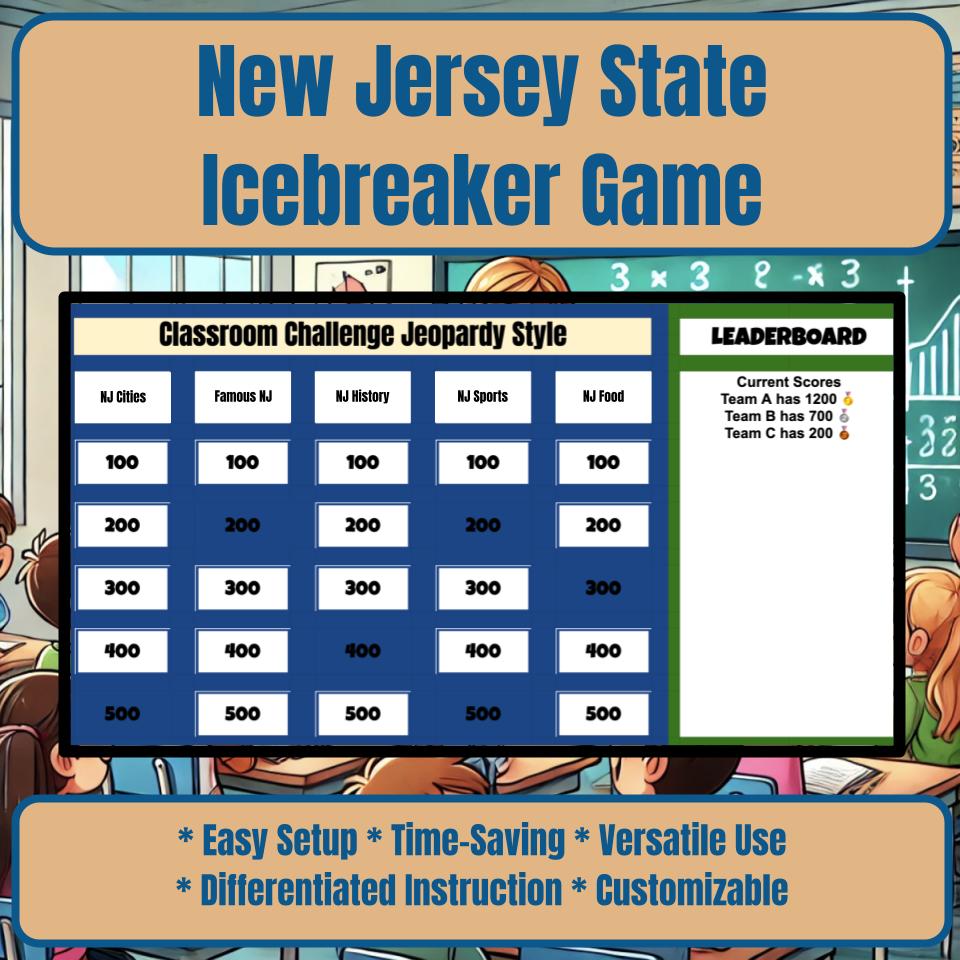 State of New Jersey Jeopardy Game I0011