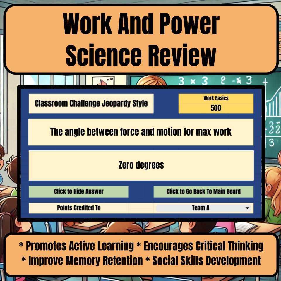 Work And Power Jeopardy Science Review I0110