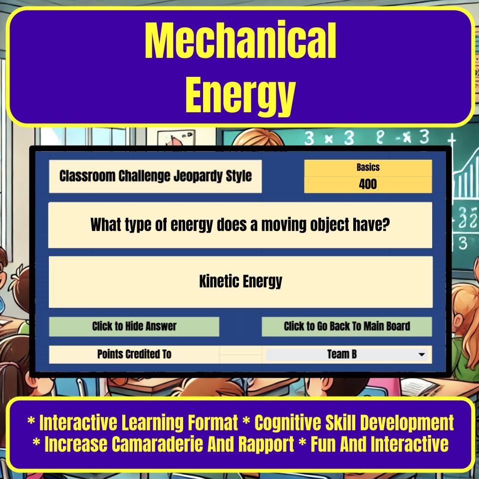 Mechanical Energy Jeopardy Science Review I0111