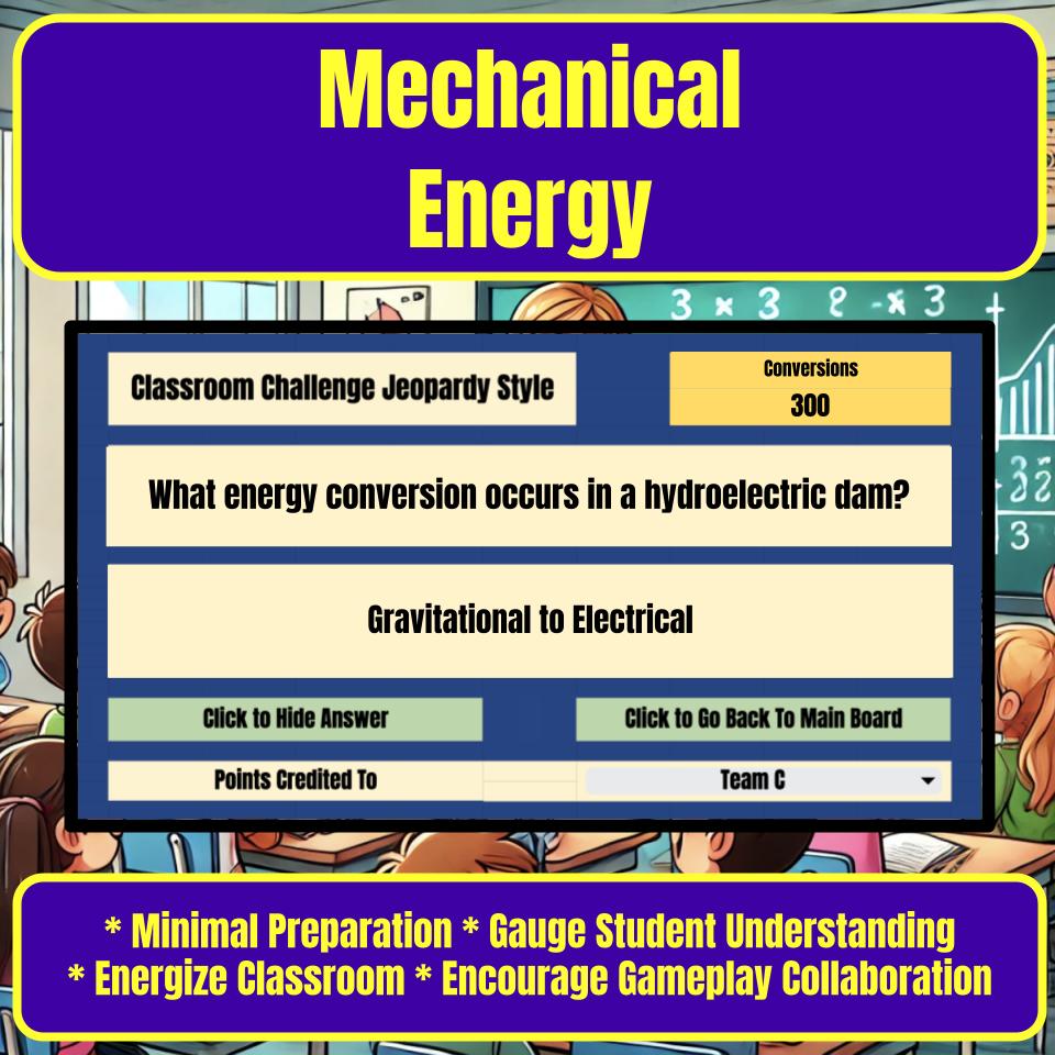 Mechanical Energy Jeopardy Science Review I0111