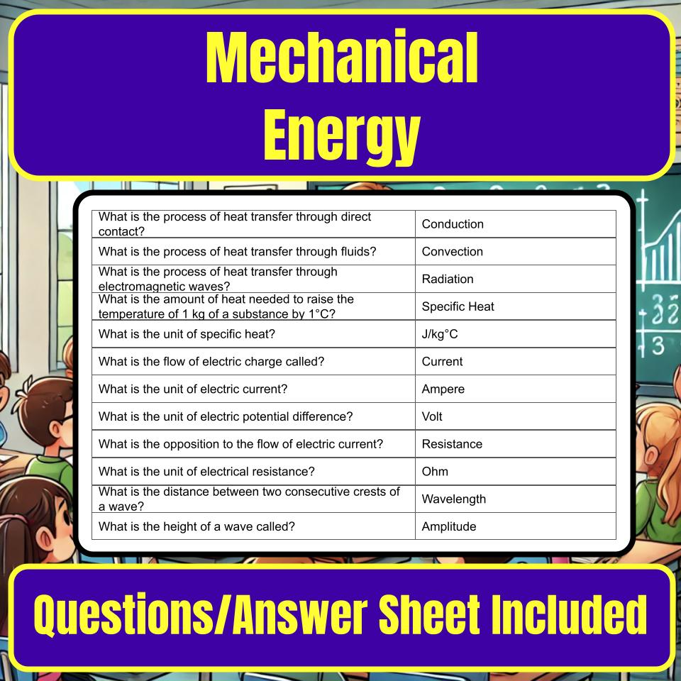 Mechanical Energy Jeopardy Science Review I0111