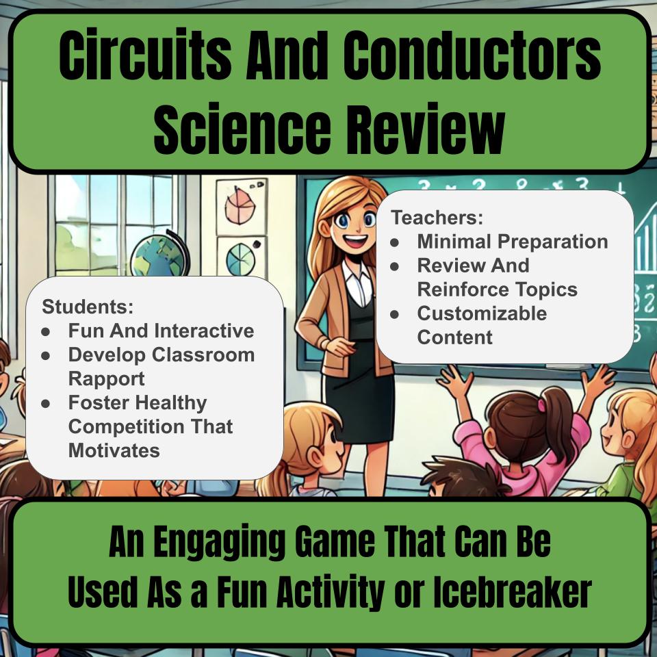 Circuits And Conductors Jeopardy Science Review Classroom Game Activity I0112