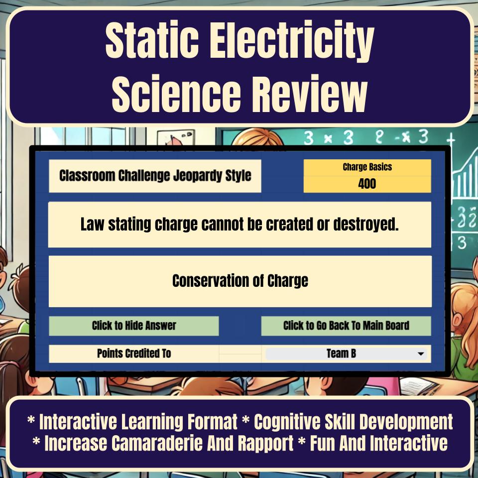 Static Electricity Jeopardy Science Review I0113