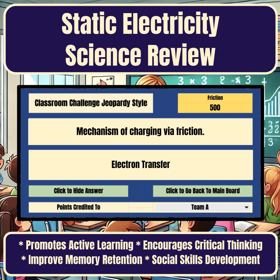 Static Electricity Jeopardy Science Review I0113