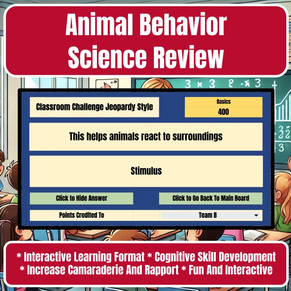 Animal Behavior Jeopardy Science Review I0118