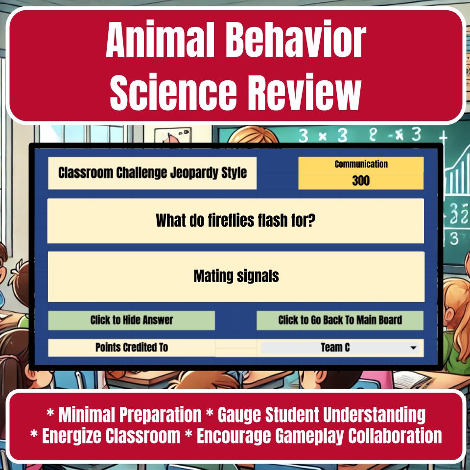 Animal Behavior Jeopardy Science Review I0118