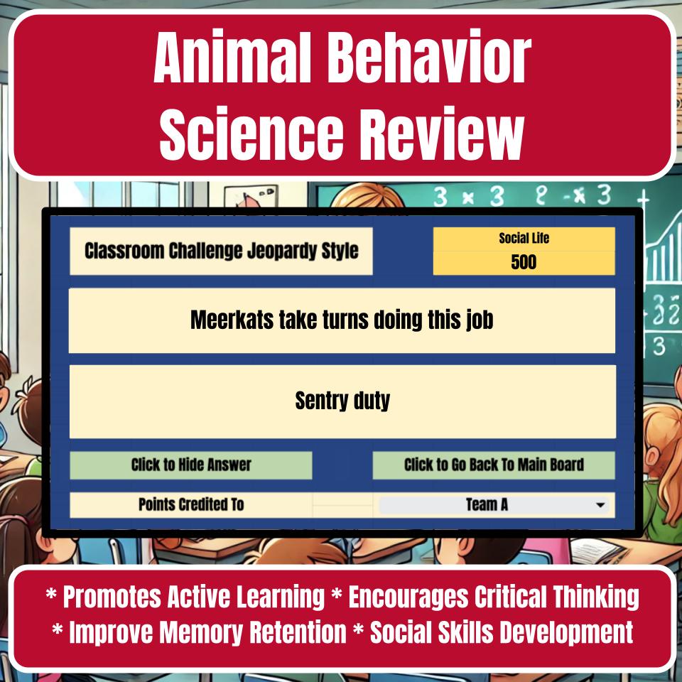 Animal Behavior Jeopardy Science Review I0118
