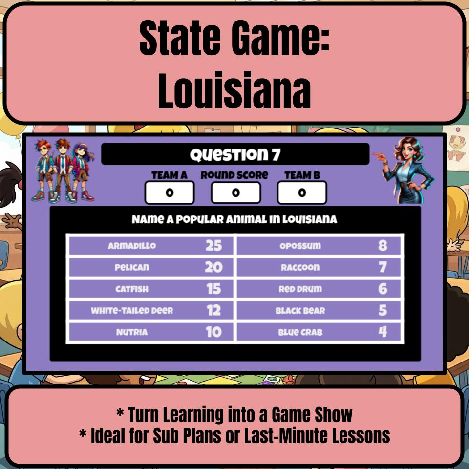 Louisiana Social Studies Family Feud Review Game CF0012