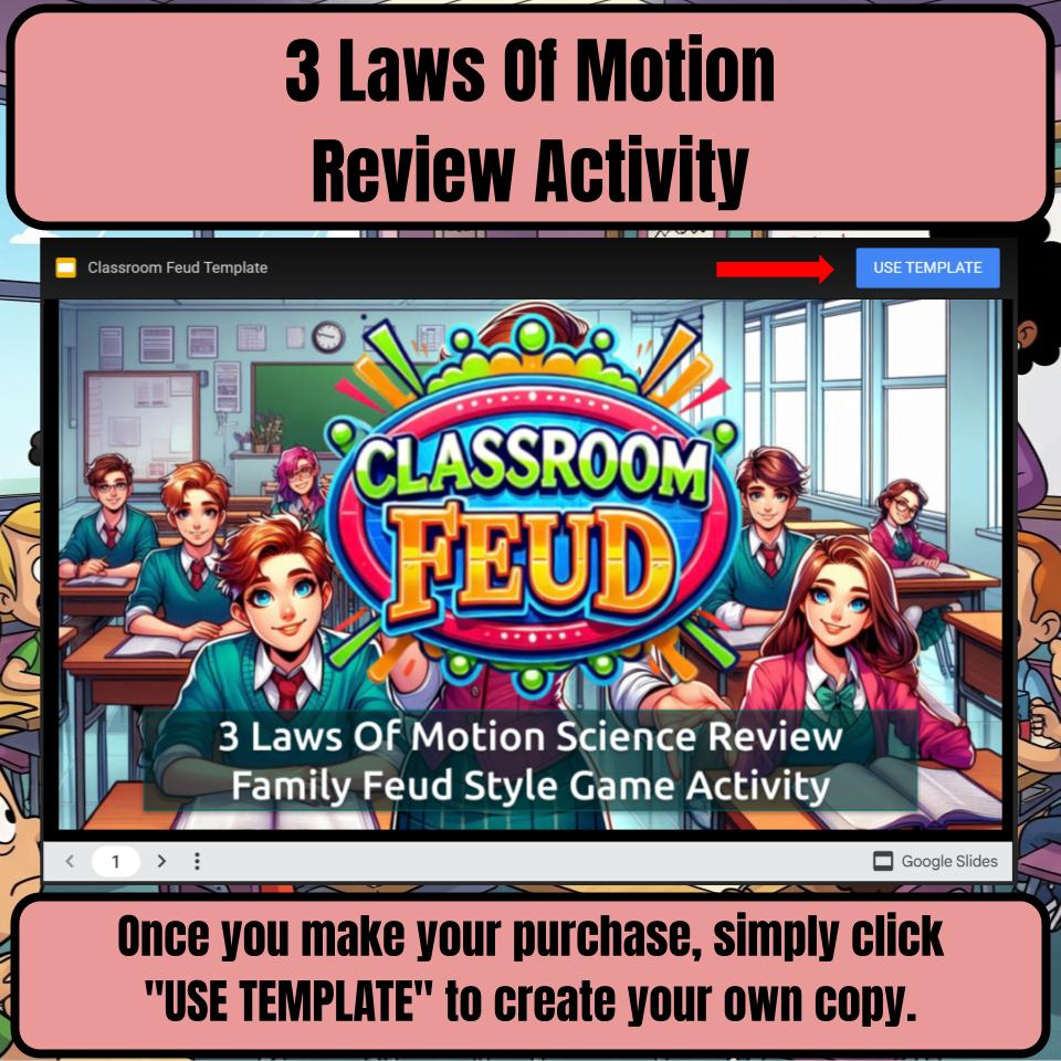 3 Laws Of Motion Science Review Family Feud Style Game Activity CF0012