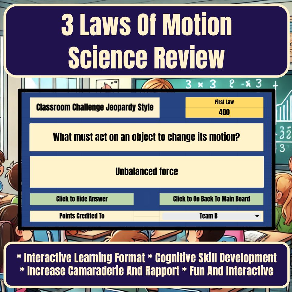 3 Laws Of Motion Jeopardy Science Review I0012