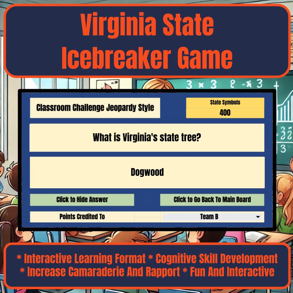 State of Virginia Jeopardy Game I0012