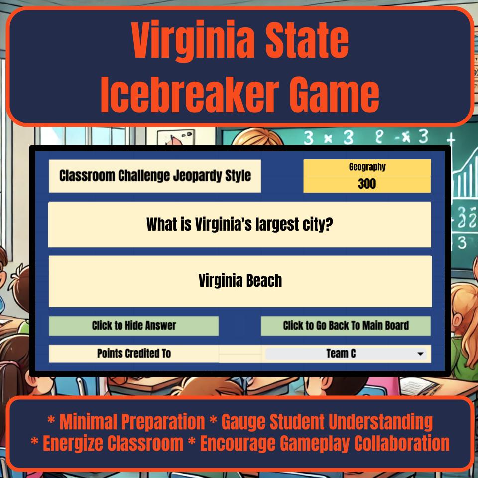 State of Virginia Jeopardy Game I0012