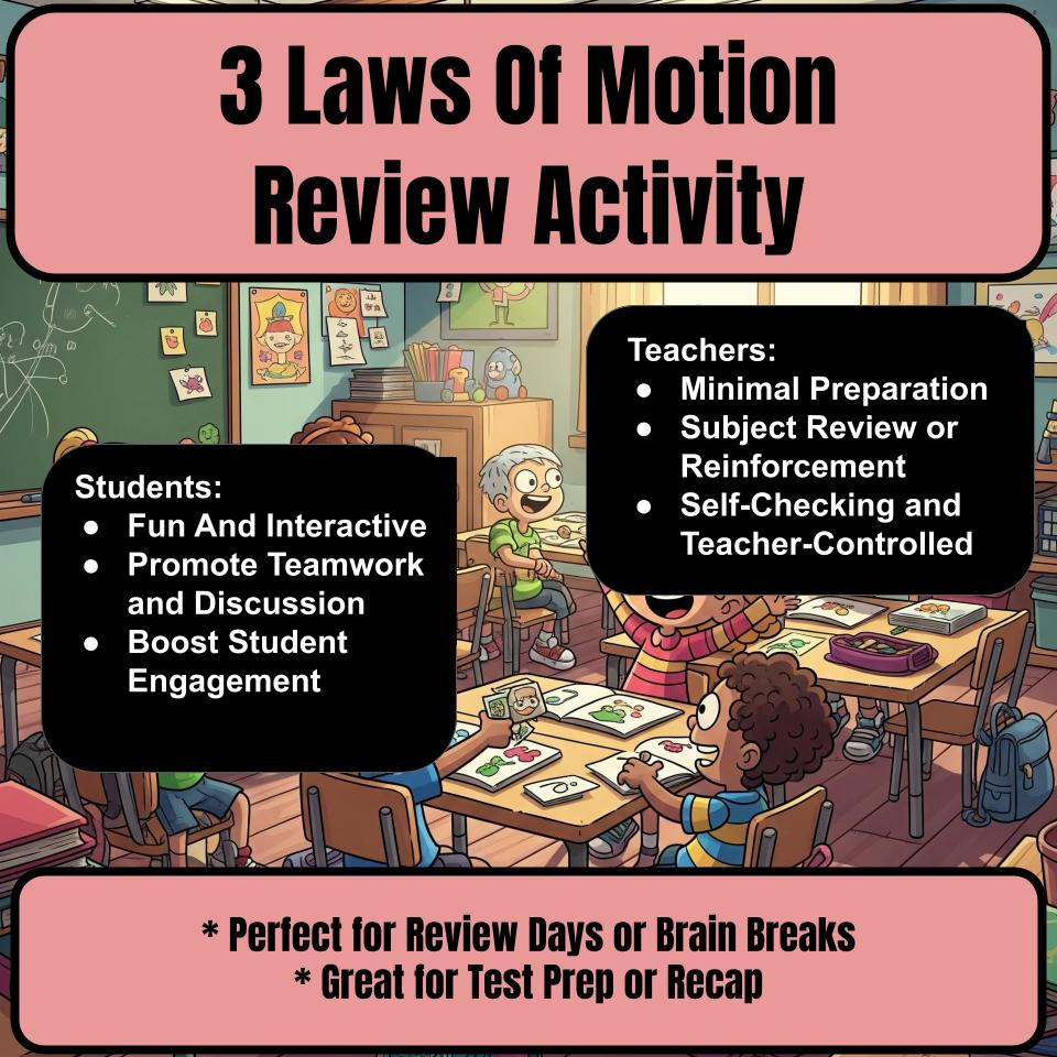 3 Laws Of Motion Science Review Family Feud Style Game Activity CF0012