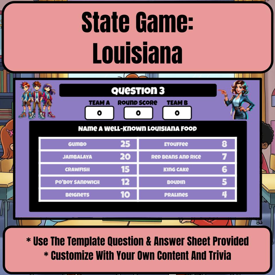 Louisiana Social Studies Family Feud Review Game CF0012