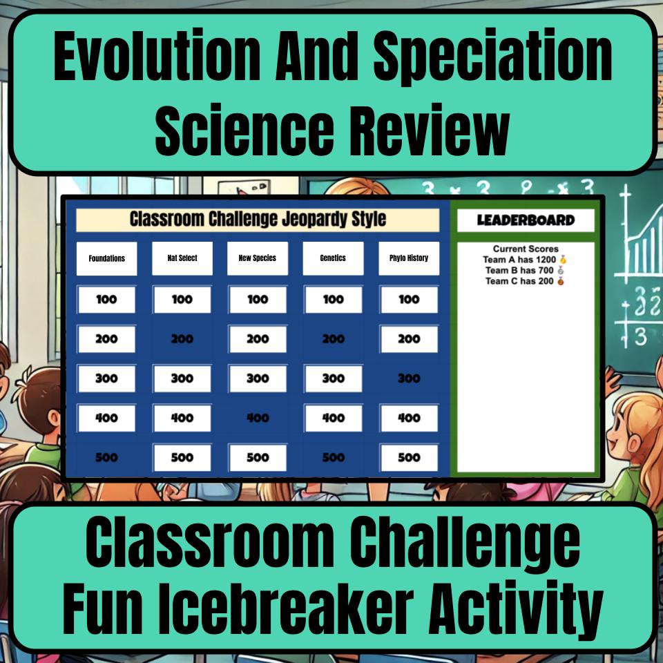 Evolution And Speciation Jeopardy Science Review I0123