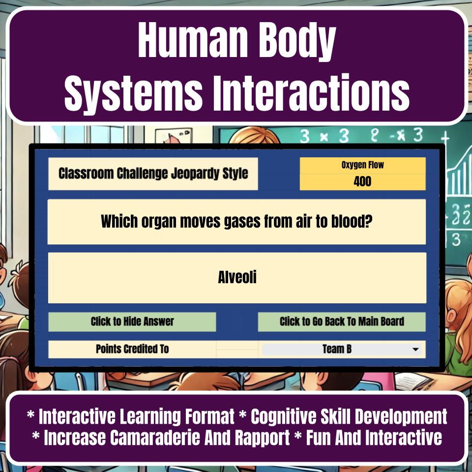 Human Body Systems Interactions Jeopardy Science Review I0124
