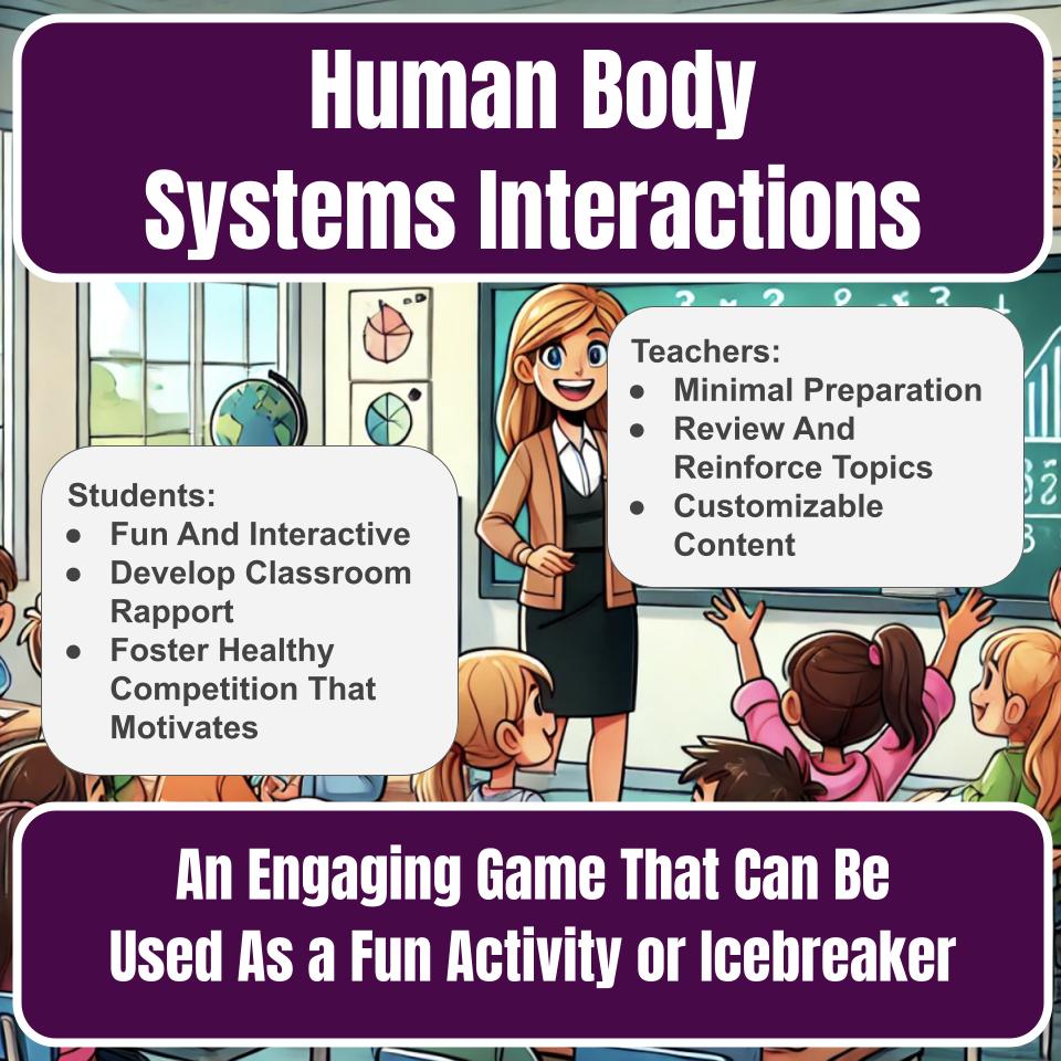 Human Body Systems Interactions Jeopardy Science Review I0124