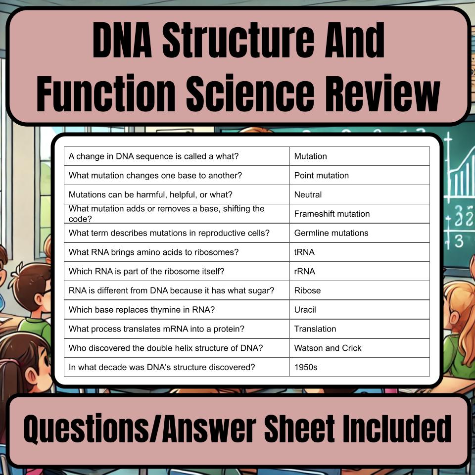 Dna Structure And Function Jeopardy Science Review I0126