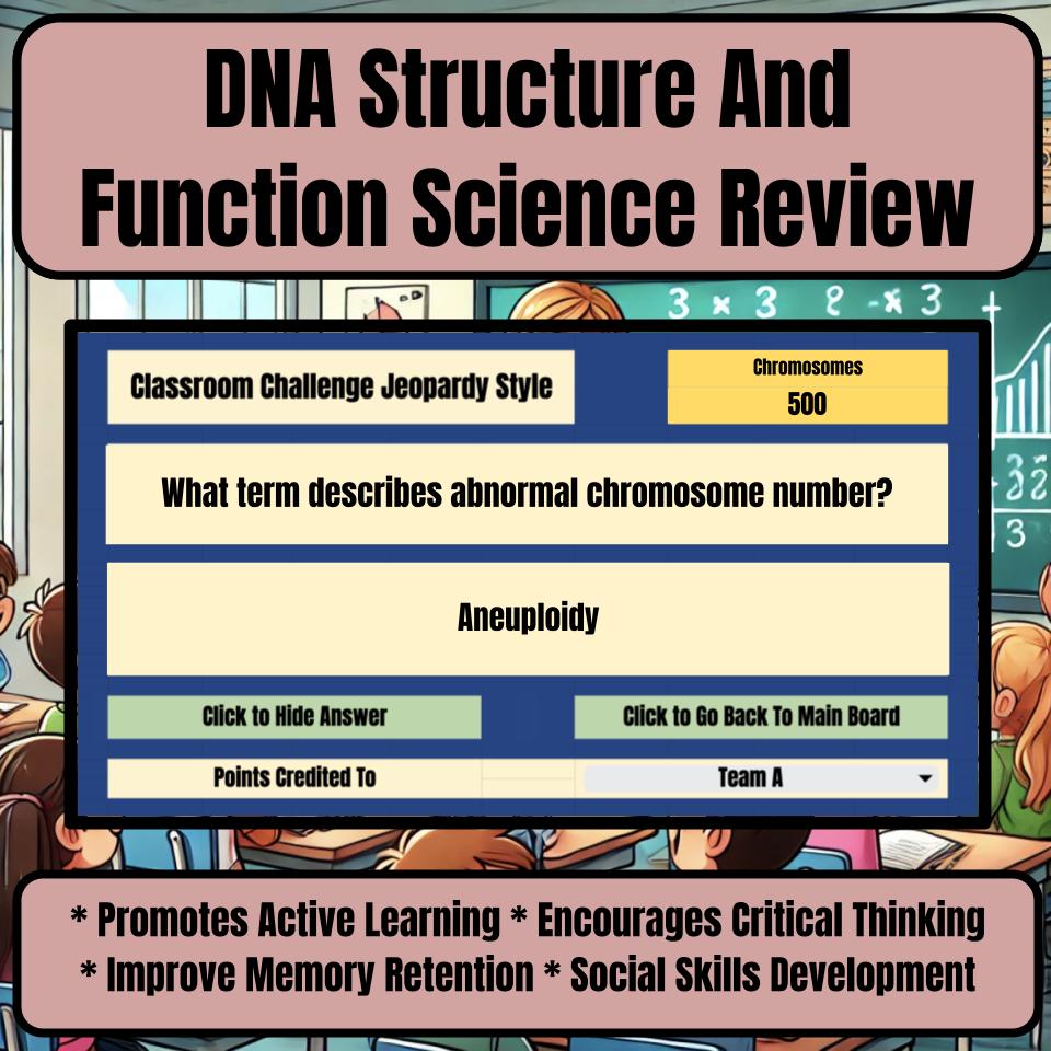 Dna Structure And Function Jeopardy Science Review I0126