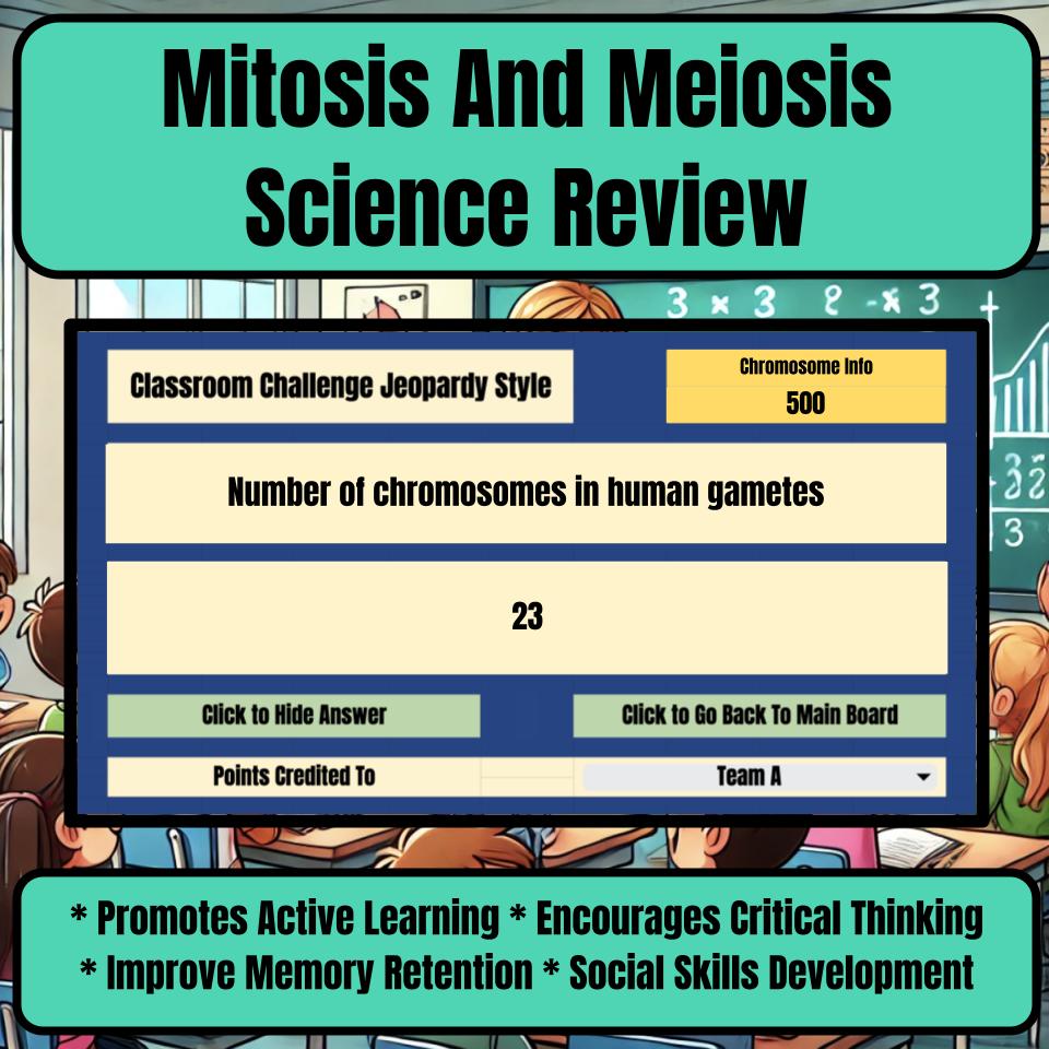 Mitosis And Meiosis Jeopardy Science Review I0127