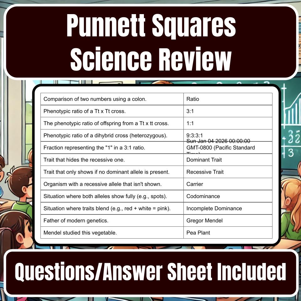 Punnett Squares Jeopardy Science Review I0128