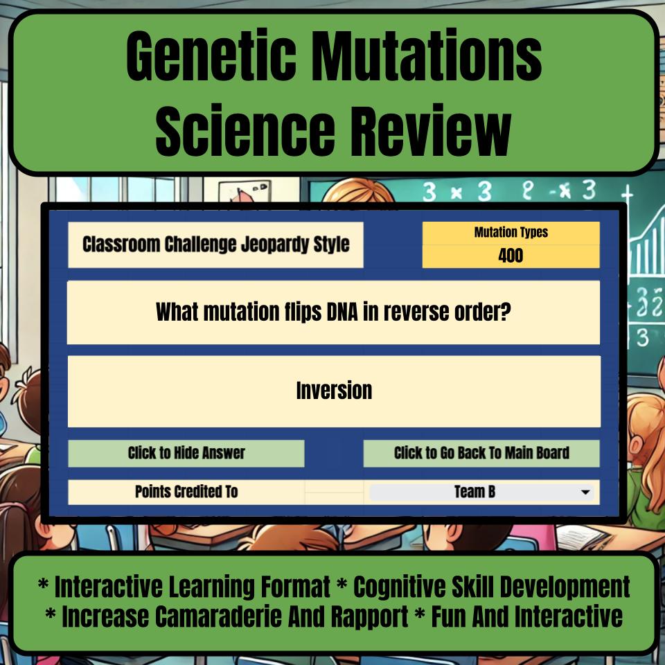 Genetic Mutations Jeopardy Science Review I0129