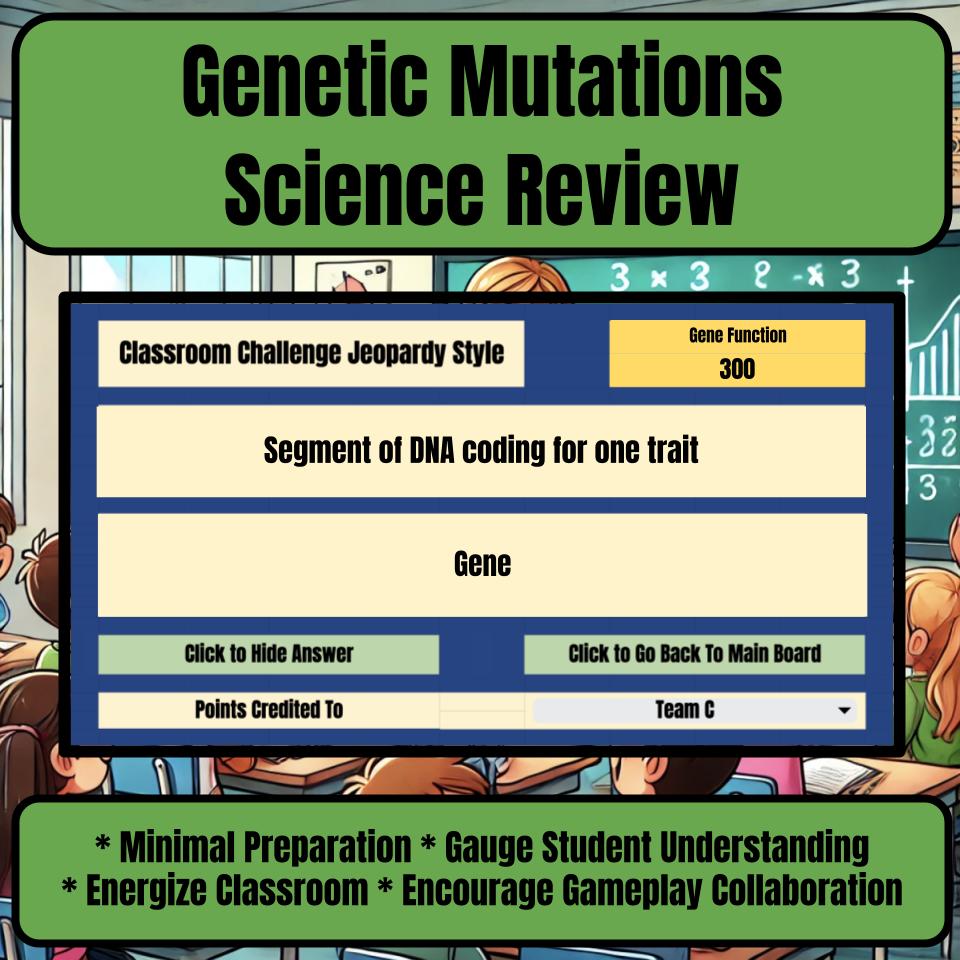 Genetic Mutations Jeopardy Science Review I0129