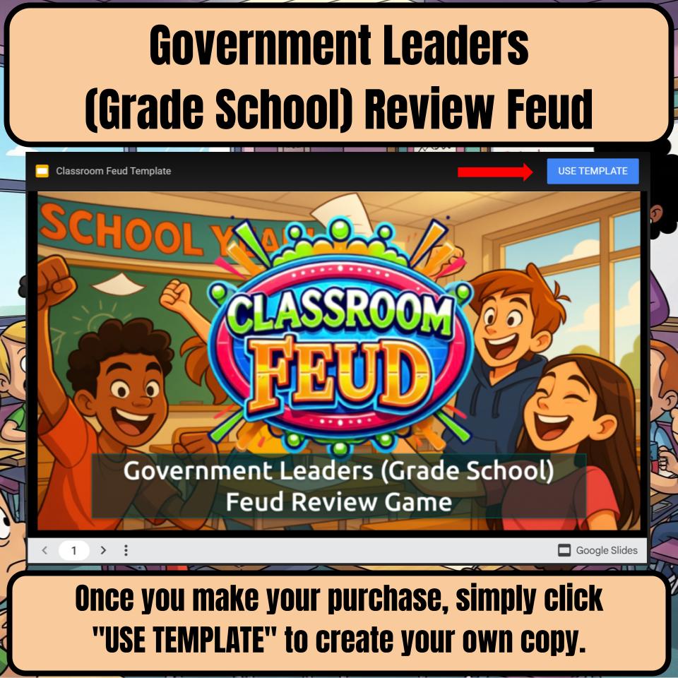Government Leaders (Grade School) Feud Review Game CF0013