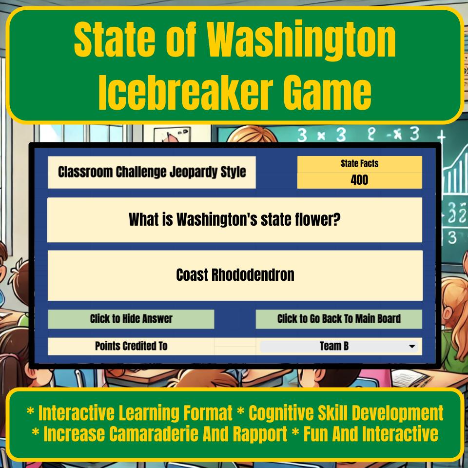 State of Washington Jeopardy Game I0013