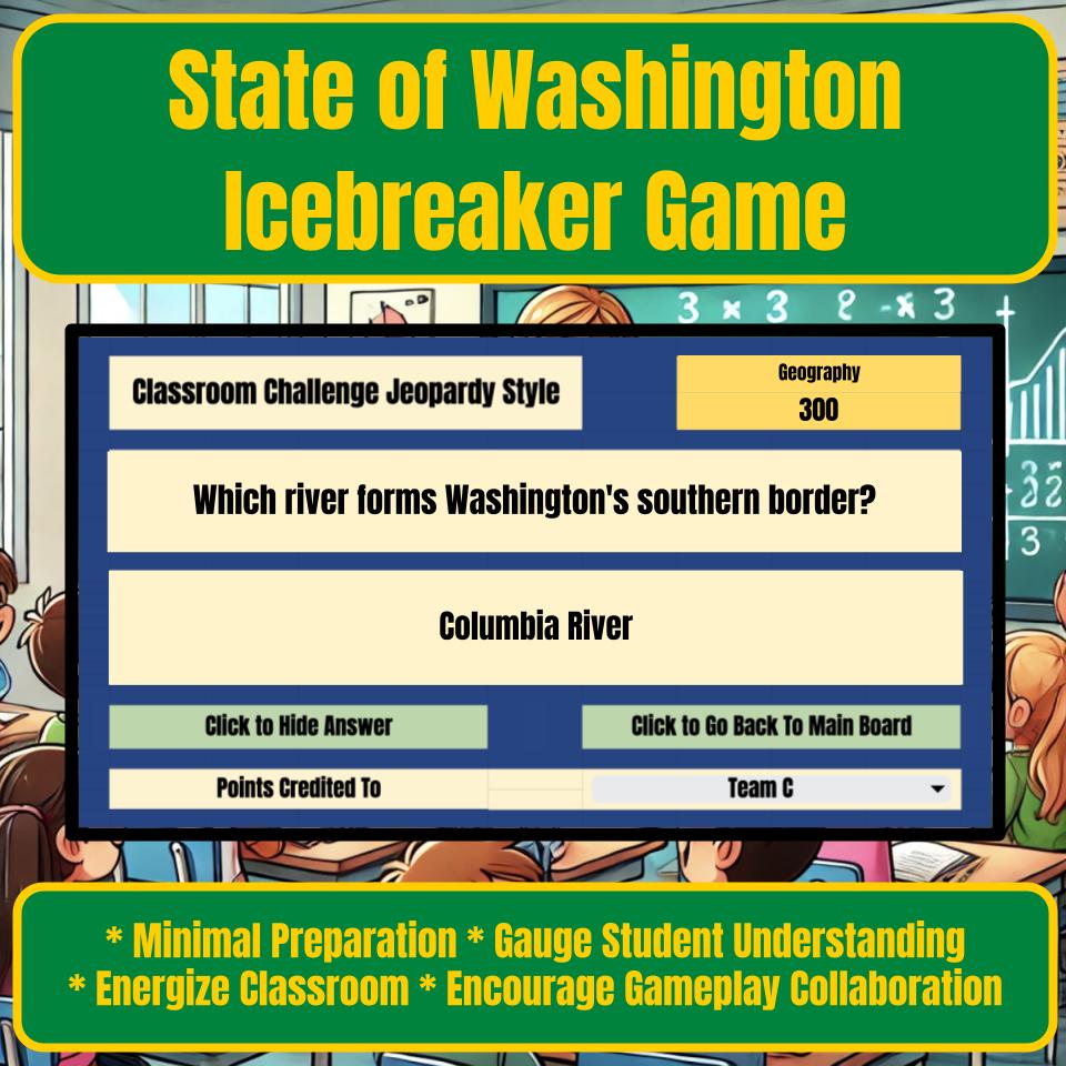 State of Washington Jeopardy Game I0013