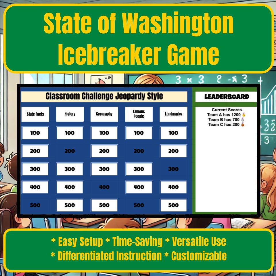 State of Washington Jeopardy Game I0013