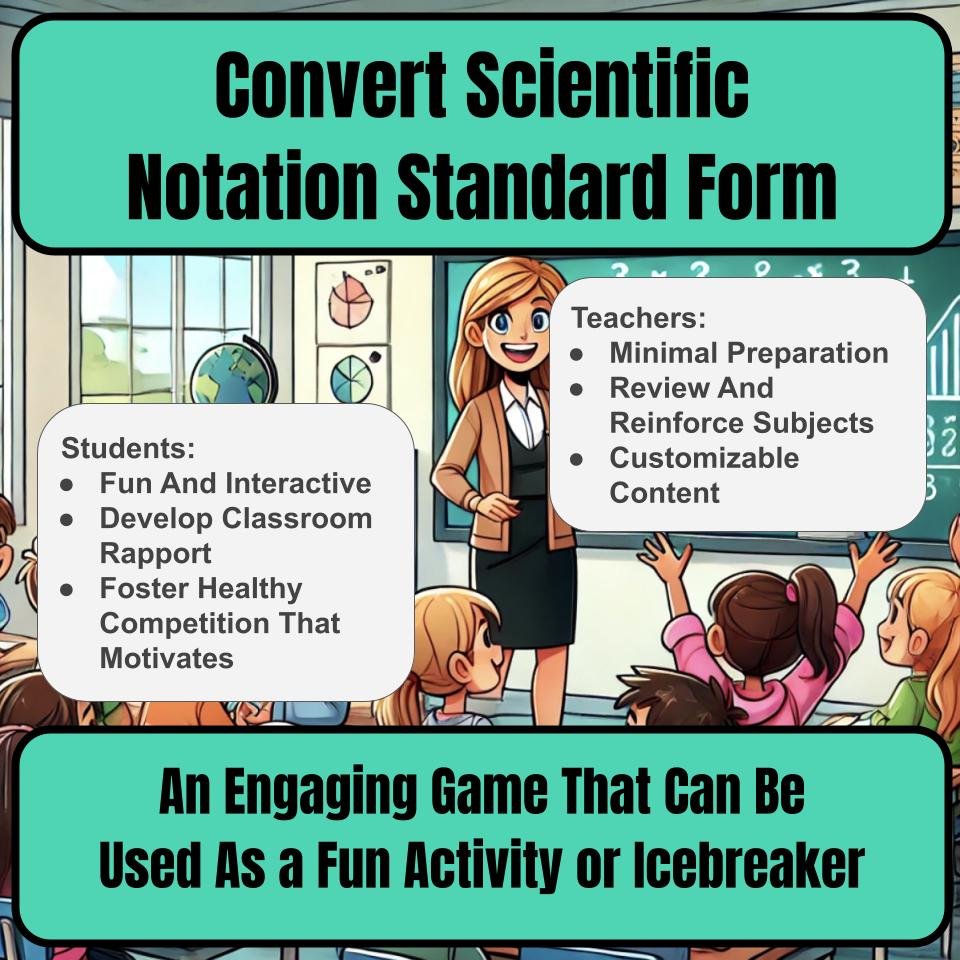 Convert Scientific Notation Standard Form Jeopardy Math Review I0013