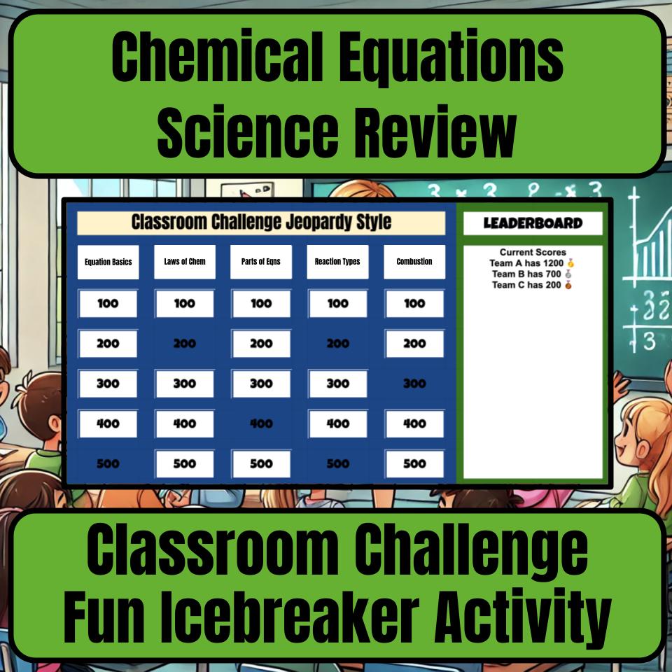Chemical Equations Jeopardy Science Review I0135
