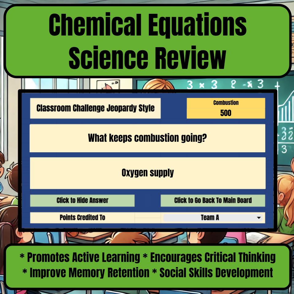Chemical Equations Jeopardy Science Review I0135
