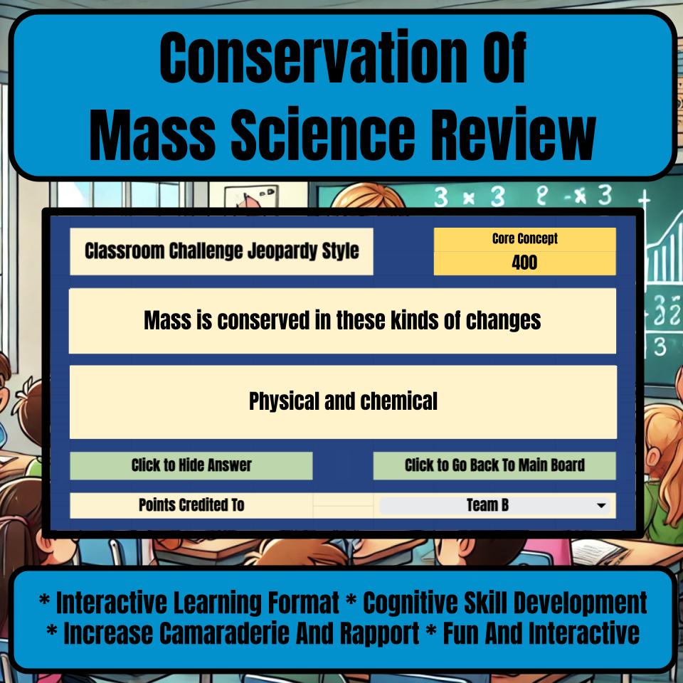 Conservation Of Mass Jeopardy Science Review I0136