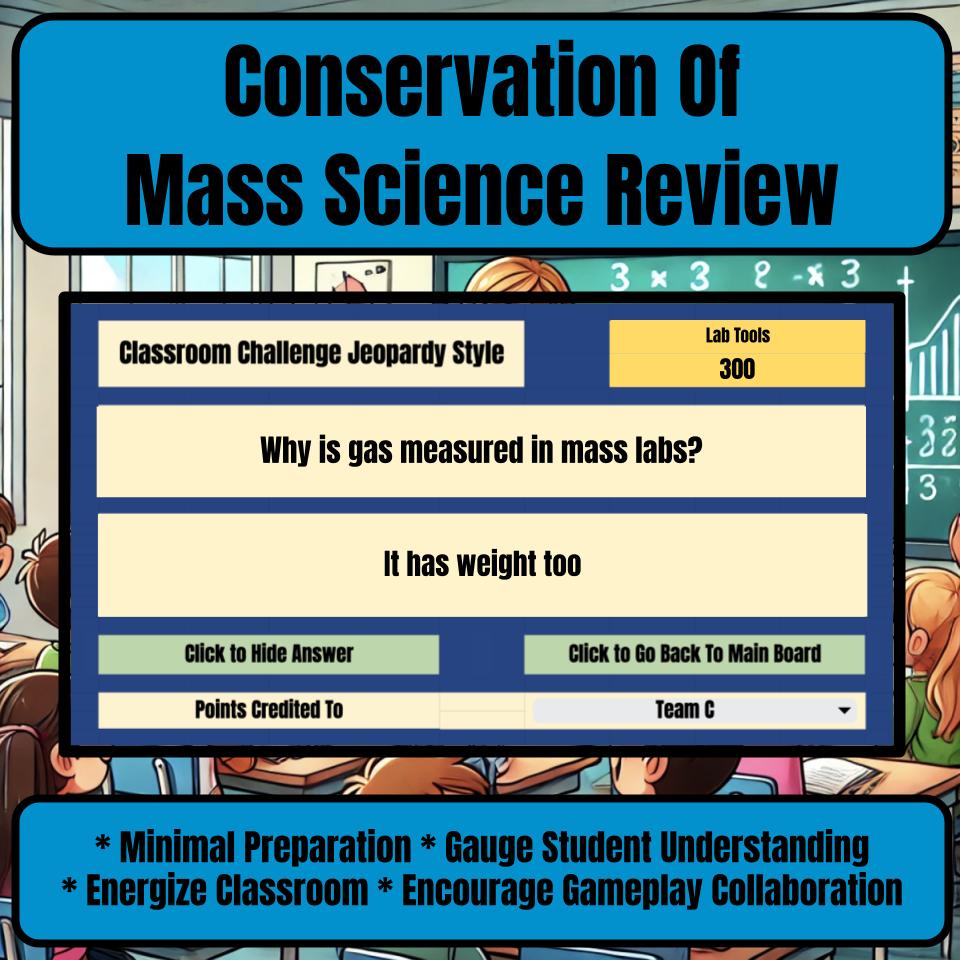 Conservation Of Mass Jeopardy Science Review I0136