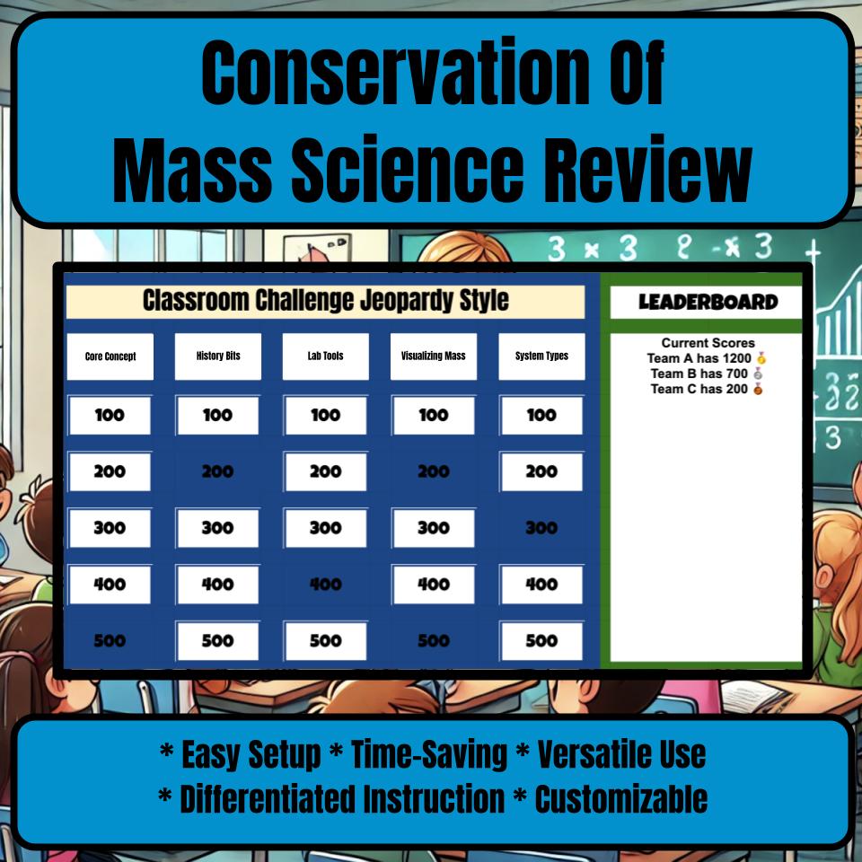 Conservation Of Mass Jeopardy Science Review I0136