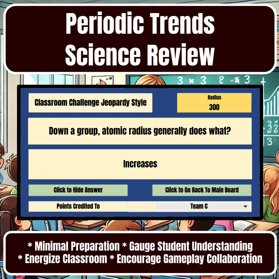 Periodic Trends Jeopardy Science Review I0137