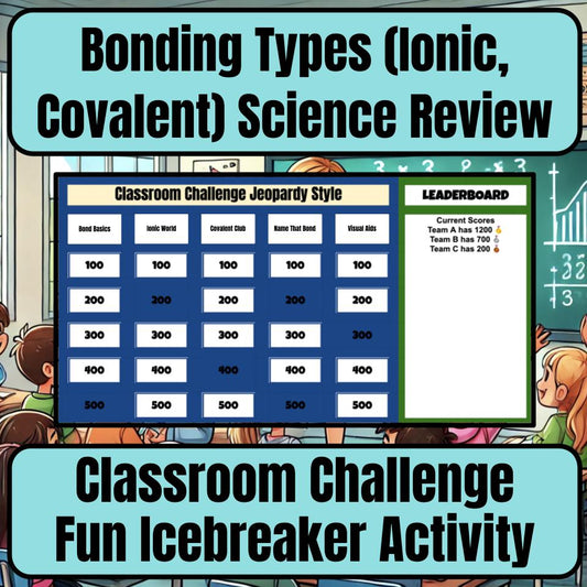 Bonding Types (Ionic, Covalent) Jeopardy Science Review I0138