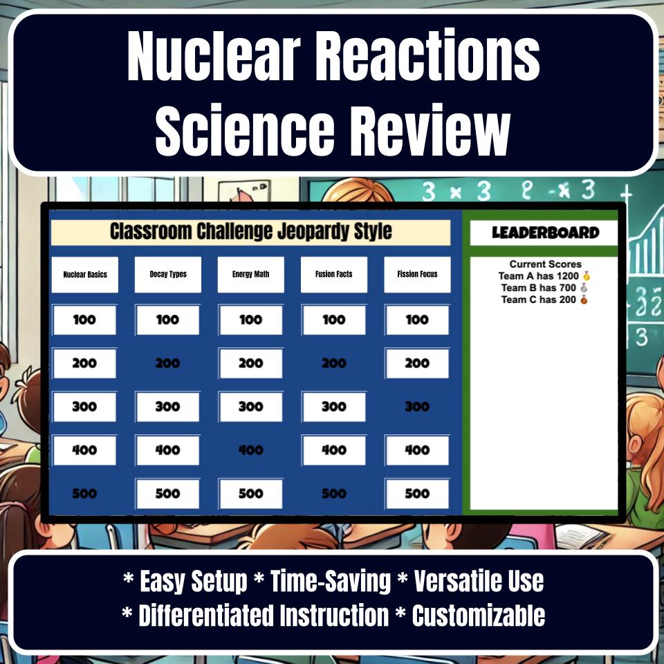 Nuclear Reactions Jeopardy Science Review I0139