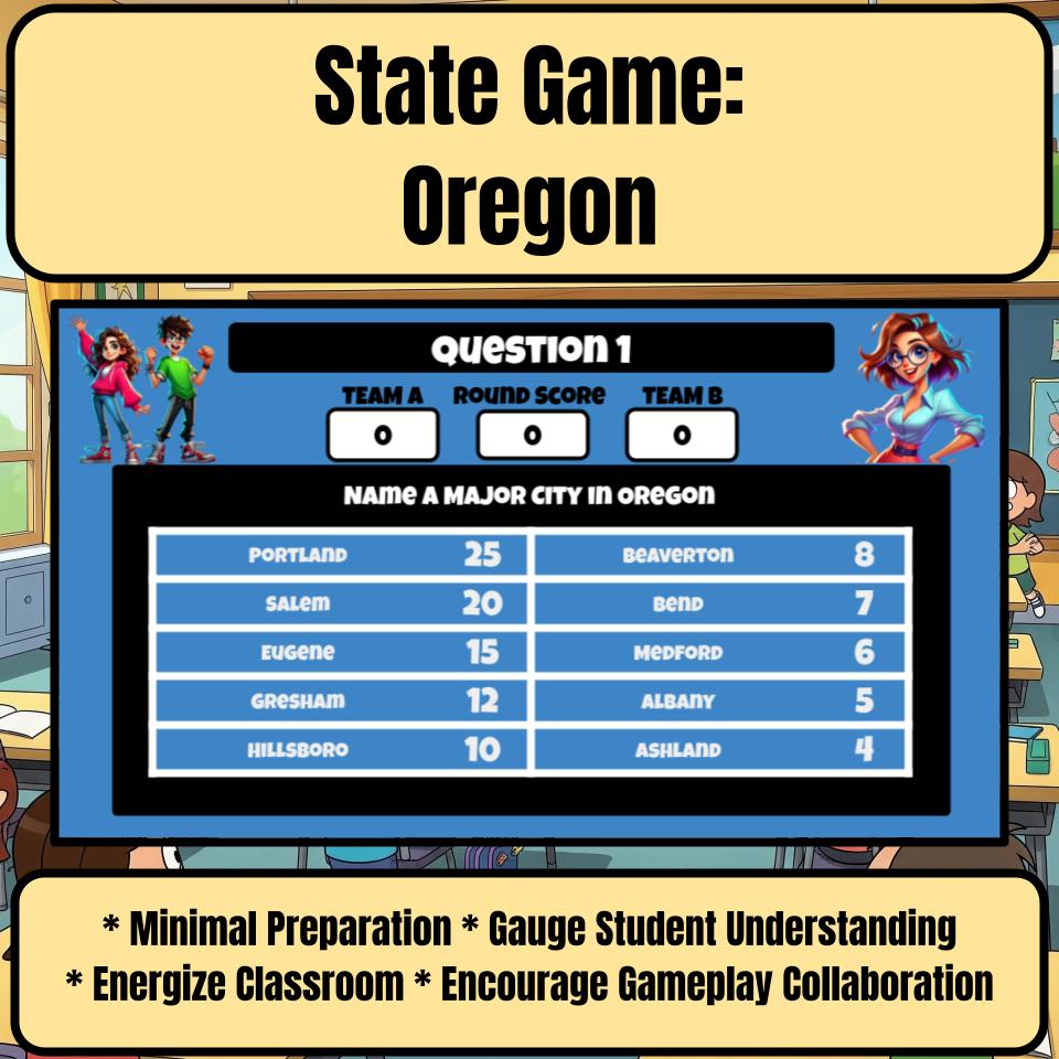 Oregon Social Studies Family Feud Review Game CF0014