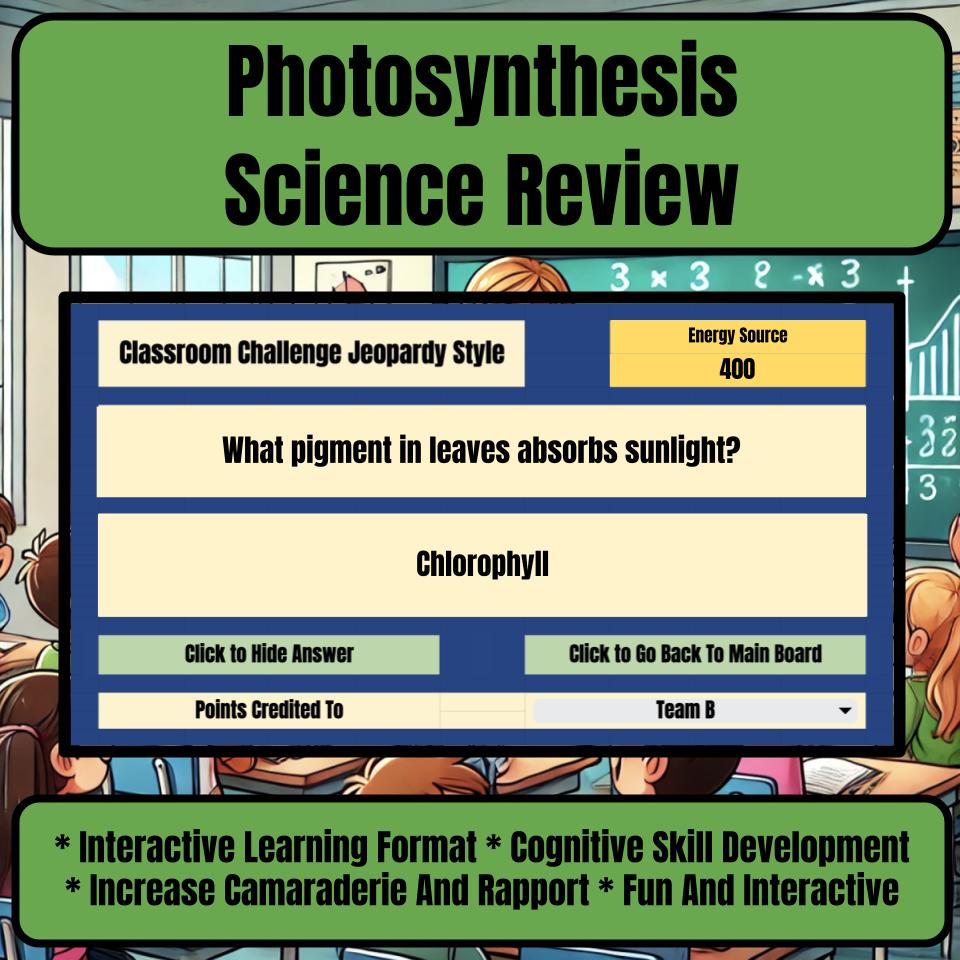 Photosynthesis Jeopardy Science Review I0014