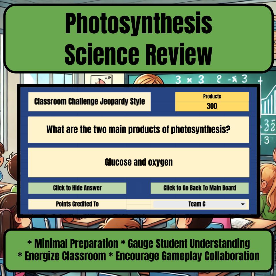 Photosynthesis Jeopardy Science Review I0014