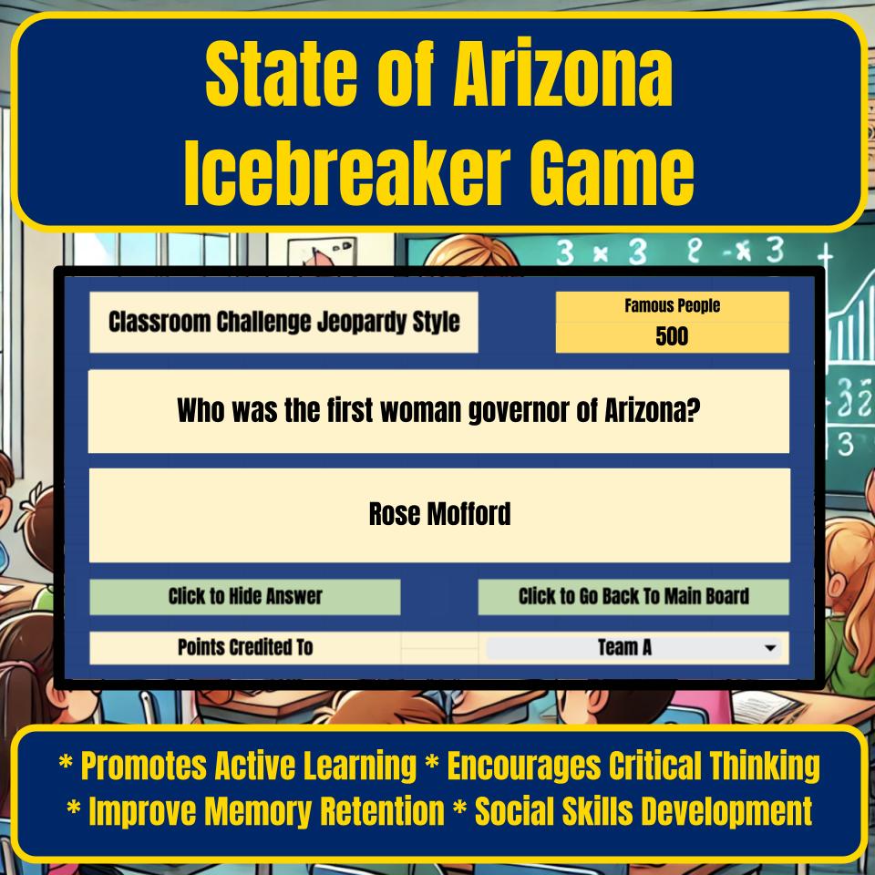 State of Arizona Jeopardy Game I0014