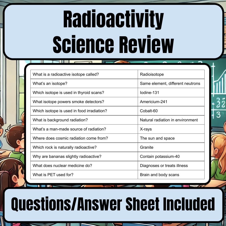 Radioactivity Jeopardy Science Review I0140