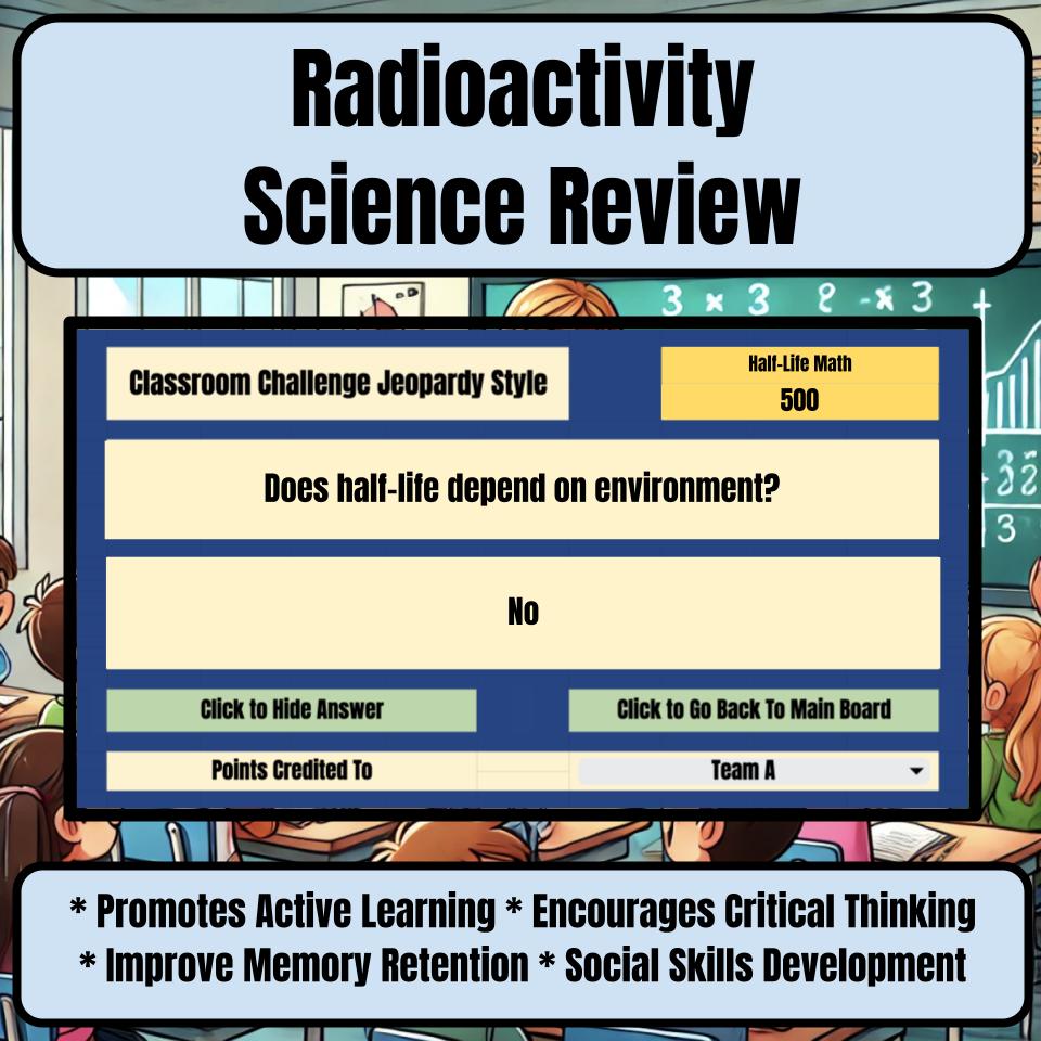 Radioactivity Jeopardy Science Review I0140