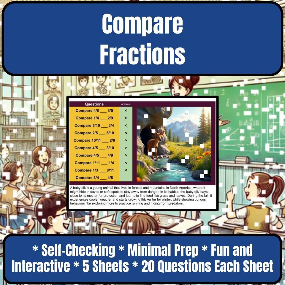 Compare Fractions Mystery Picture P0141