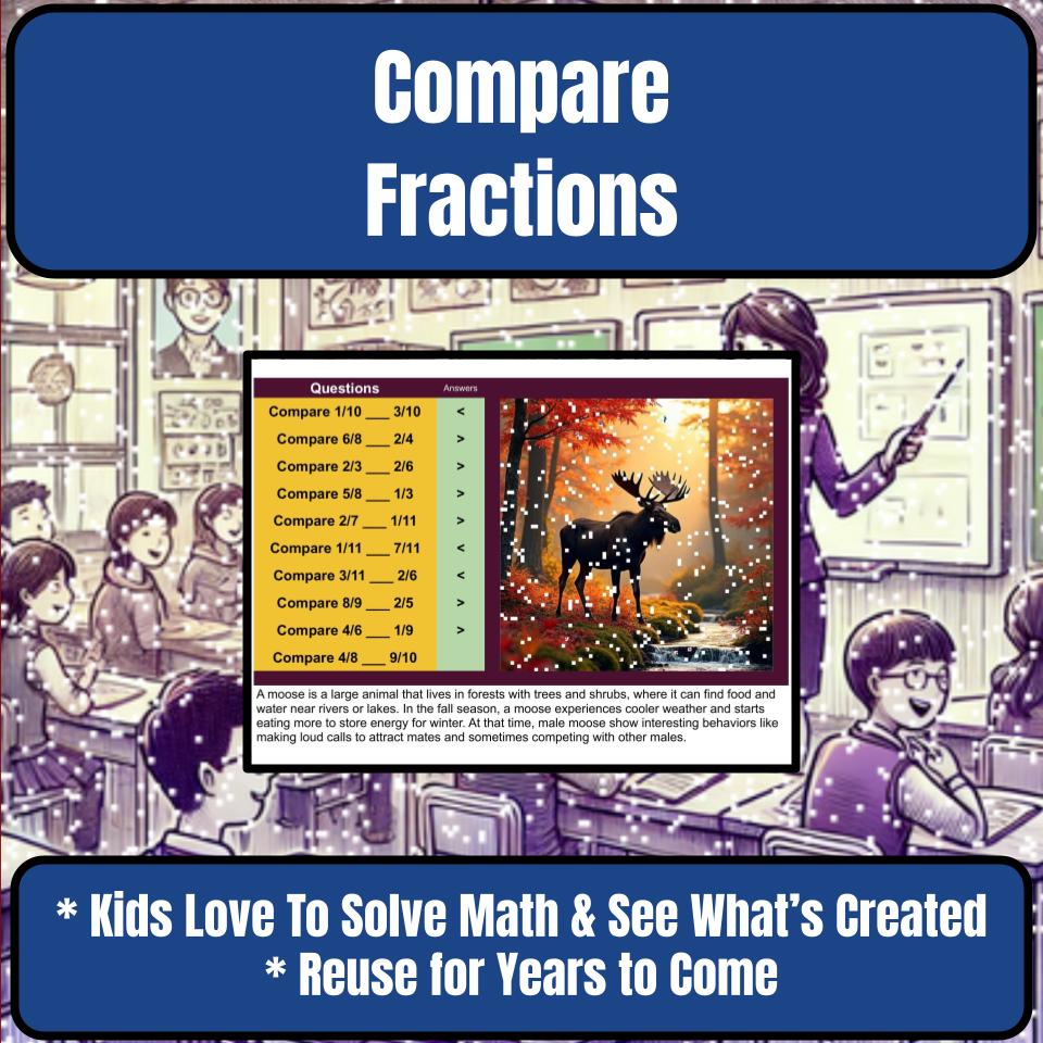 Compare Fractions Mystery Picture P0141