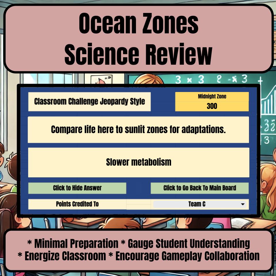 Ocean Zones Jeopardy Science Review I0146