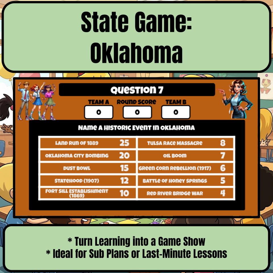 Oklahoma Social Studies Family Feud Review Game CF0015